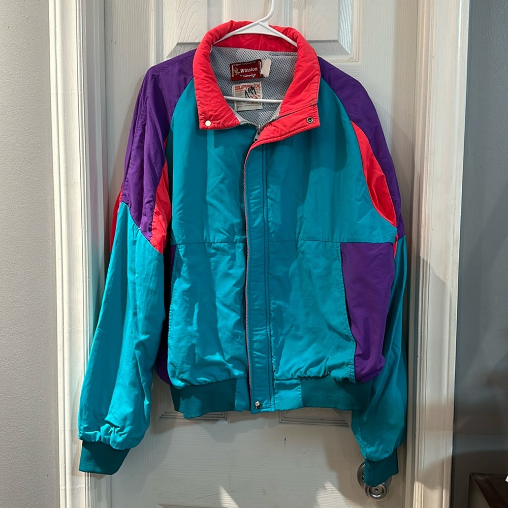 Vintage Winston racing jacket color block